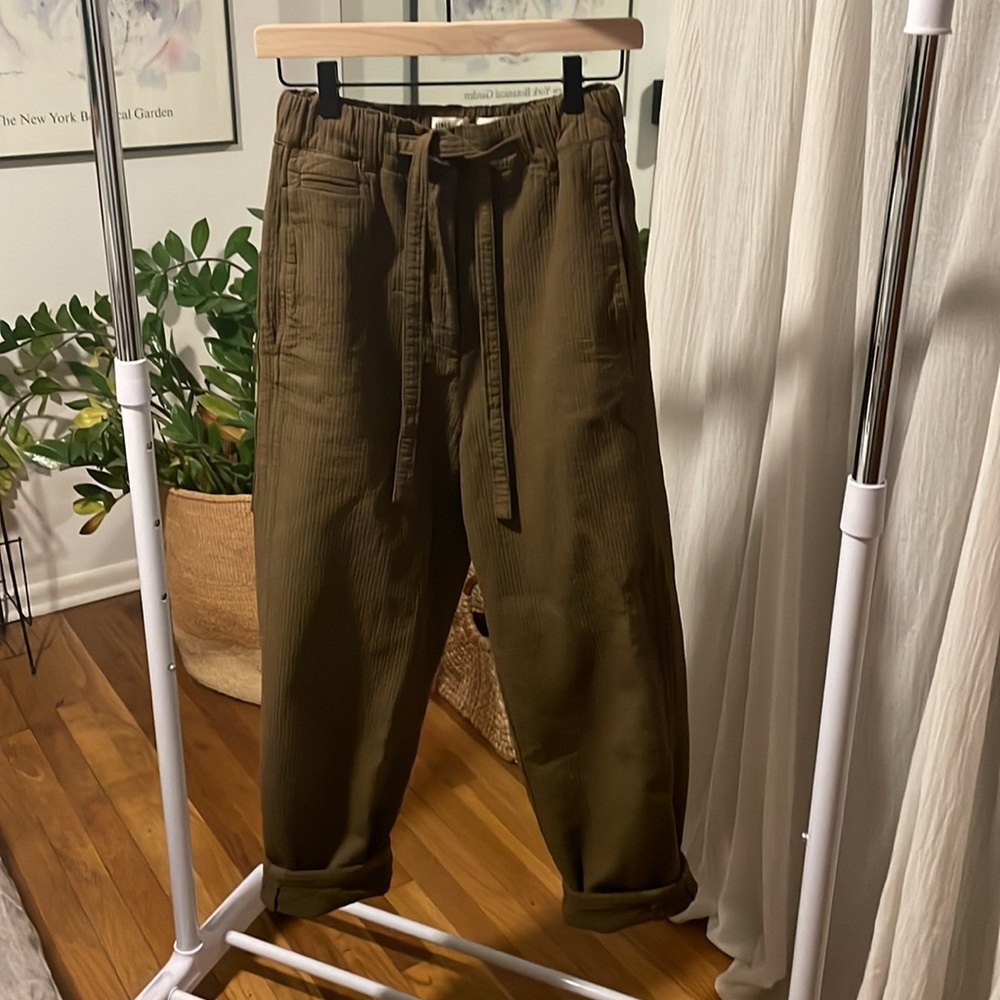 G.O.D PASHA PANTS OLIVE GREEN KARATE COTTON size xs